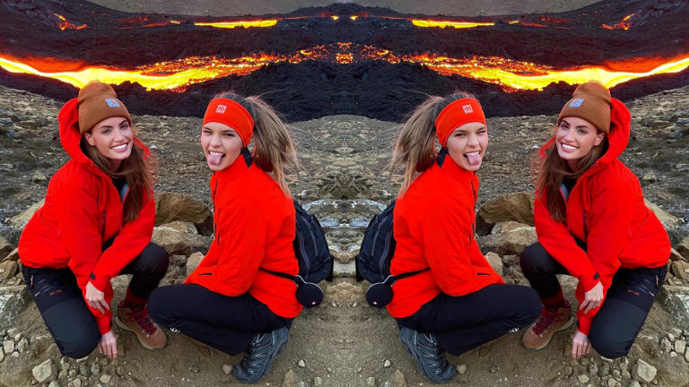 Haley Kalil and Josephine Skriver Hiked a Volcano in Iceland Together